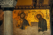 Fresko in der Hagia Sophia, Istanbul, Türkei, Europa