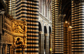 Interior view of the cathedral, Siena, Tuscany, Italy, Europe