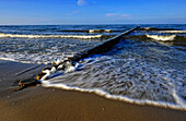 Waves at beach, Usedom, Mecklenburg-Western Pomerania, Germany