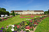 Gartenanlage mit Residenzschloss Ludwigsburg, Ludwigsburg, Baden-Württemberg, Deutschland, Europa