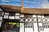 Historic Tudor houses, Mill Street, Warwick, Warwickshire, England, UK
