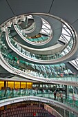 Spiral staircase, City Hall designed by Sir Norman Foster, London, England, UK
