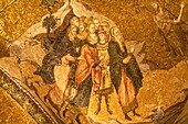 Part of John The Baptist Witnessing Jesus mosaic, Chora Museum, also known as Kariye Muzesi, Edirnekapi, Istanbul, Turkey