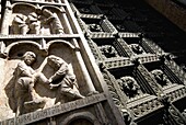 Detail of door, baptistery of Parma. Emilia-Romagna, Italy