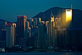 People's Republic of China, Hong Kong Special Administrative Region, Kowloon The skyline of Kong Kong island viewed across Victoria Harbour from Kowloon