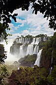 Argentina, Misiones, Iguazu National Park The impressive Iguazu waterfalls - A world heritage site