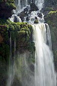 Argentina, Misiones, Iguazu National Park Detail of the impressive Iguazu waterfalls - A world heritage site
