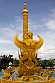 Candle Sculpture of honor to His Majesty the King Thung Si Muang Park Giant Candle or Merit Sculpture Ubon Ratchathani Thailand