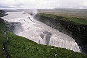 Iceland gullfoss heavy waterfalls