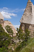 Kasha-Katuwe Tent Rocks National Monument, New Mexico was designated a National Monument in January 17, 2001 The cone shaped tent rock formations were formed by volcanic eruptions about 6 to 7 million years ago