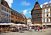 France, Alsace, Strasbourg, Place de la Cathedrale, Muensterplatz