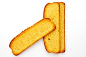 Sliced of baked dry bread