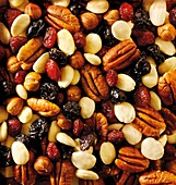 Fruit and nut mix - pecans, almonds, raisons and dried cranberry Food