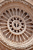 The 15th century rose window of the cathedral of Ostuni, Puglia, South Italy