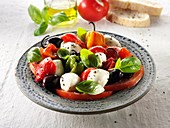 Buffalo mozerella and tomato salad