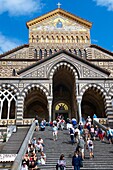 The front of the Amalfi Cathedral, Italy