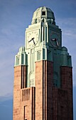Finland, Helsinki, Railway Station, clock tower