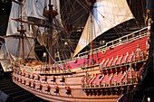 Sweden, Stockholm, Vasa Museum, Vasa warship model