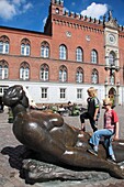 Denmark, Funen, Odense, City Hall, Oceania statue