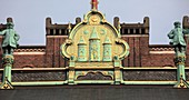 Denmark, Copenhagen, City Hall, architecture detail