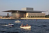 Denmark, Copenhagen, Opera House, boats