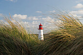 Leuchtturm List-West, Ellenbogen, List, Sylt, Schleswig-Holstein, Deutschland