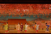 The Cherry Tree Dance Performed By the Dancing Geikos and Maikos (Tachikata), Miyako-Odori Show at the Kaburenjo Theatre of Traditional Dance, Gion Kobu District, Kyoto, Japan, Asia