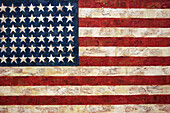 The American Flag, a ‘Pop Art’ Work By Jasper Johns Exhibited in the Moma, (Museum of Modern Art), Midtown Manhattan, New York City, New York State, United States