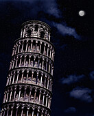 Leaning Tower Of Pisa At Night, Pisa, Italy