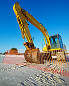 Excavator on the Beach, Bradenton Beach, Florida, United States