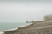 France, Normandy, rocky seashore