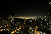 City illuminated at night