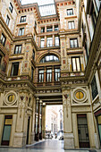 Ornate building entrance, Rome, Italy