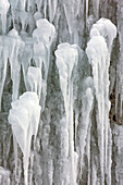 Ice formation From Winter Waterfall, Close-Up