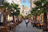 Gasse in der Altstadt von Cadiz, Cadiz, Provinz Cadiz, Andalusien, Spanien