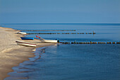 Fischerboote am Strand, Bansin, Insel Usedom, Ostsee, Mecklenburg-Vorpommern, Deutschland, Europa