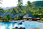 French Polynesia, Tahiti, Moorea, pool