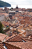Croatia, Dubrovnik, roofs view from the ramparts