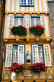 France, Bretagne, Finistere, Quimper, Kereon street, medieval house