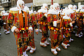 Belgium, Binche carnival, traditional Mardi Gras parade characters