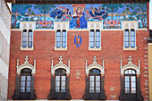 Spain, Castilla Leon, Palencia, Villandrando Building, typical architecture detail