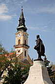 Hungary, Kecskemét, Great Church, Lajos Kossuth statue