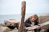 Little girl at seaside