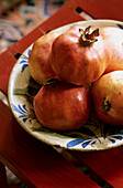 Pomegranates in a plate