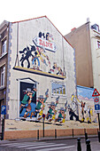Belgium, Bruxelles, Buandrie street, fresco Lucky Luke by Morris