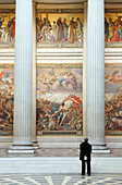 'France, Paris, Pantheon, fresco ''Battle of Tolbiac'''