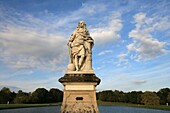 France, Oise, Chantilly, Chantilly castle : Statue of Condé