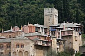 Grèce, Mont Athos, Dokhiariou monastery on Mount Athos