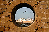 Africa, Maghreb, North africa,Morocco, Essaouira, city walls seen from the skala of the harbour