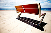Bench, Close-Up, With View of Mediterranean Sea, Mallorca, Spain